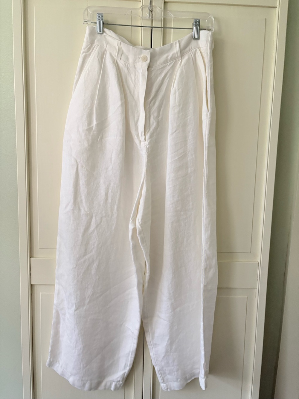 Shaina Mote Boy Trousers in White Linen